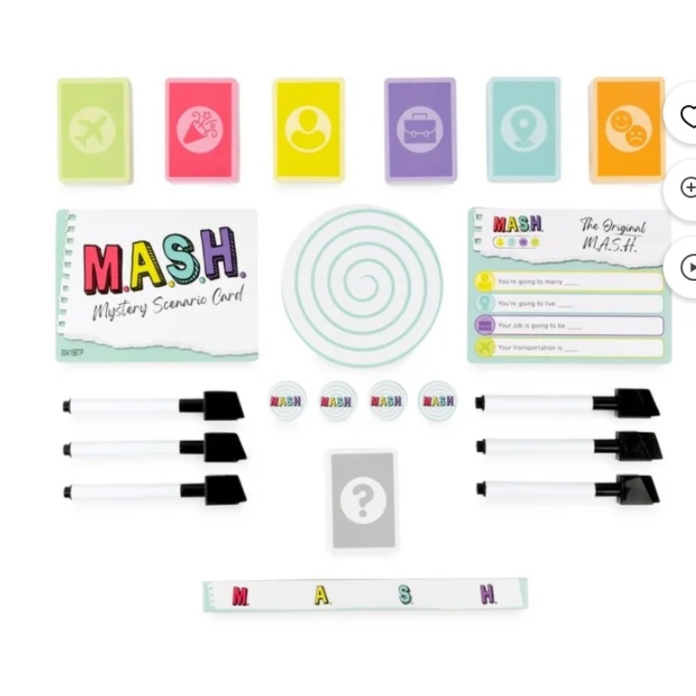 💙 M.A.S.H. Party Game - Colorful Box Bin J - Picture 2 of 10